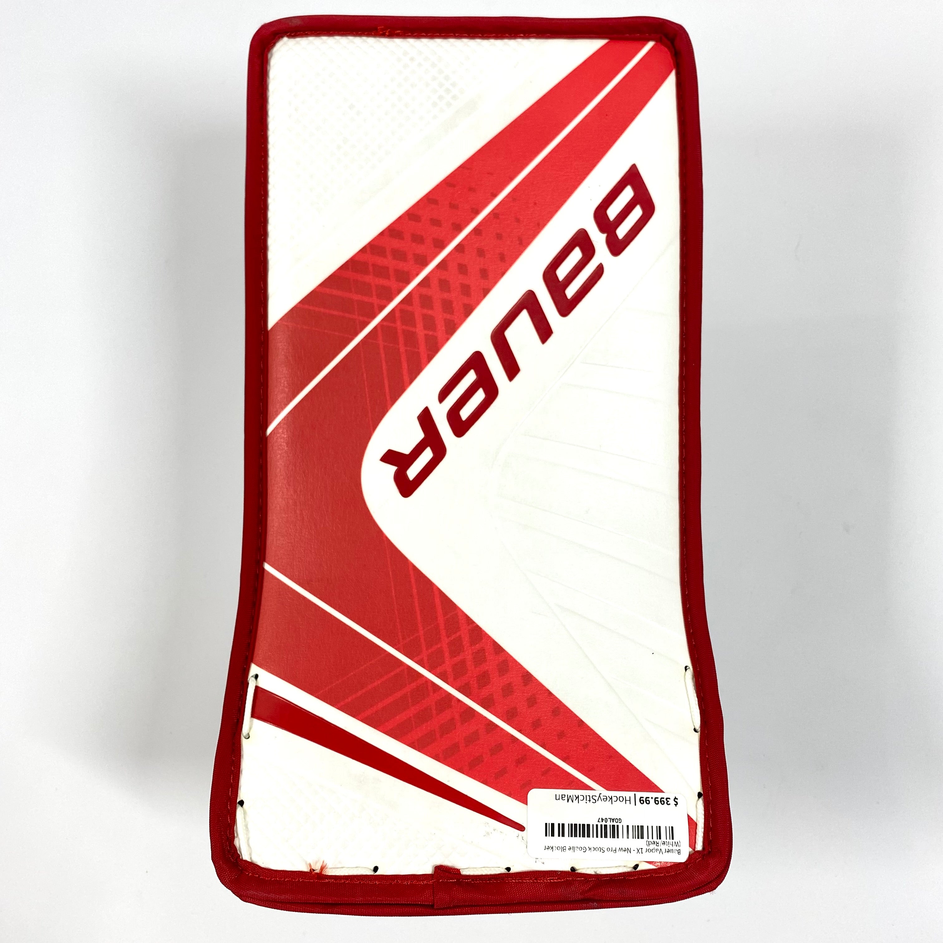 Bauer Vapor 1X - Nouveau bloqueur de gardien Pro Stock (blanc/rouge)